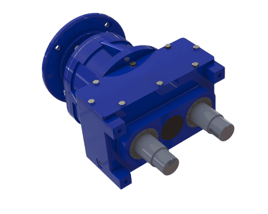 Foot Mounted Double Output Helical Gear Box